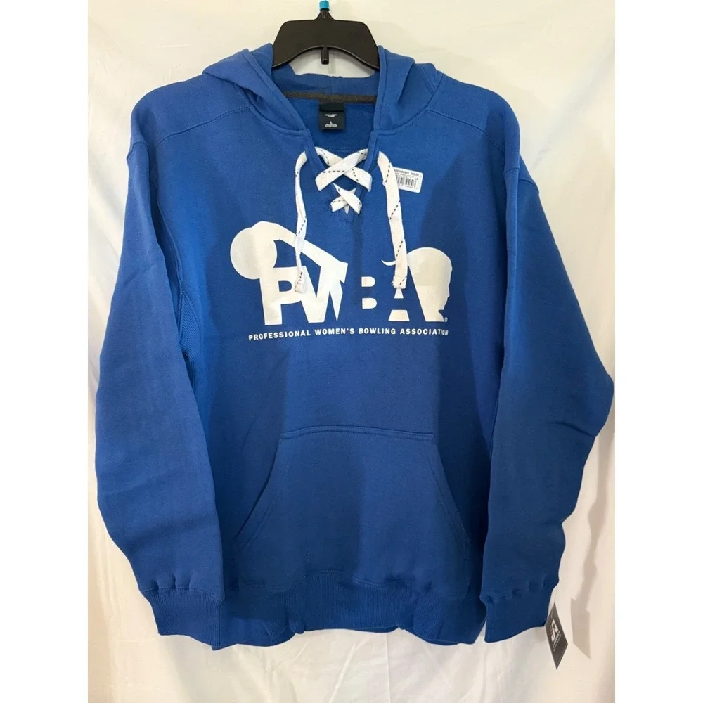 J America PWBA Hoodie Large Blue Pullover Sweatshirt NWT $65 Retail